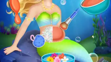 Captura de tela de Newborn mermaid baby care game 3