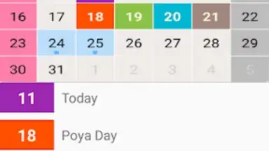 Captura de tela de Ceylon Calendar 2015 12