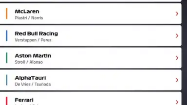 Captura de tela de Official F1 ® App 18