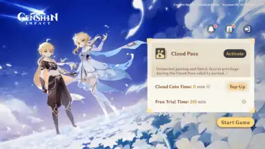 Captura de tela de Genshin Impact · Cloud 1