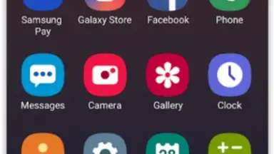 Captura de tela de Samsung One UI Home 4