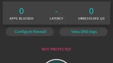 Captura de tela de Rethink: DNS + Firewall 1