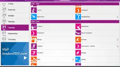 Captura de tela de Aplic. resultados Londres 2012 2