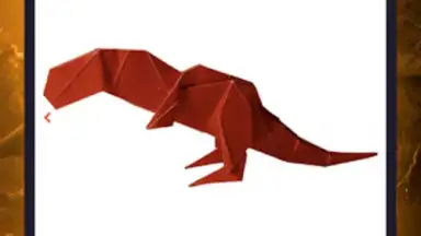 Captura de tela de Origami dinosaurs paper shapes 14