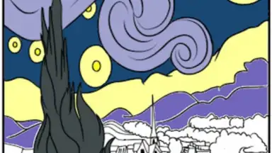 Captura de tela de Vincent van Gogh Coloring Book 12