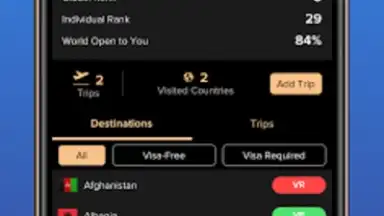 Captura de tela de Passport Index 8