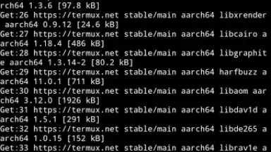 Captura de tela de Termux 1