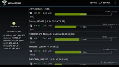 Captura de tela de Wifi Analyzer 3