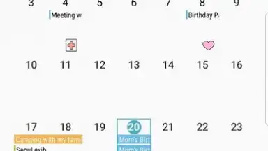 Captura de tela de Samsung Calendar 3