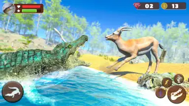 Captura de tela de Wild Crocodile Family Sim Game 3