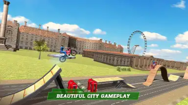 Captura de tela de London City Motorbike Stunt Riding Simulator 2