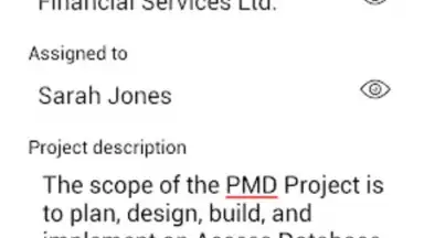 Captura de tela de MobiDB Project Management 11
