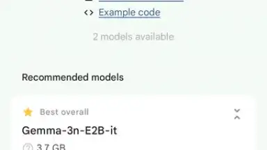 Captura de tela de Google AI Edge Gallery 13