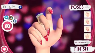 Captura de tela de Cute Nail Art Designs Game 3D 4
