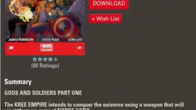 Captura de tela de Marvel Comics 1