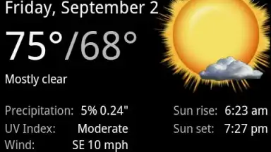 Captura de tela de Palmary Weather 4
