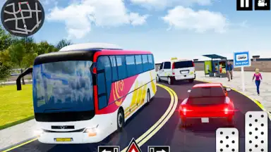 Captura de tela de Coach Bus Driving - Bus Games 4