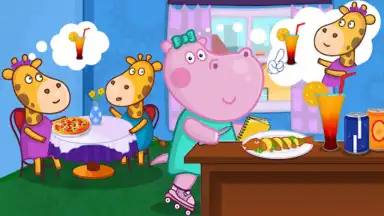 Captura de tela de Kids Cafe with Hippo 4