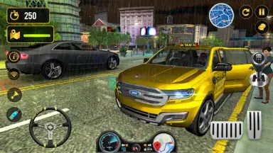 Captura de tela de Taxi Games Car Simulator 3D 4
