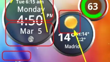 Captura de tela de Rings Digital Weather Clock 1