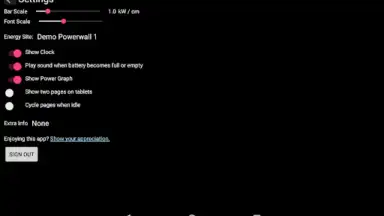 Captura de tela de Powerwall Companion 11