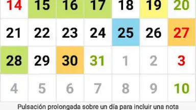 Captura de tela de Calendario Laboral Argentina 3