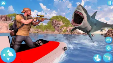 Captura de tela de Fish Hunter : Shark Simulator 5