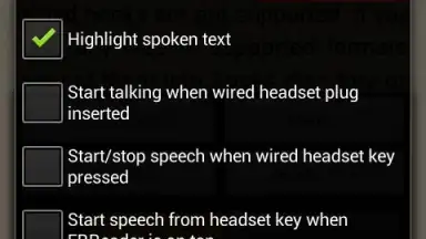 Captura de tela de FBReader TTS+ Plugin 2
