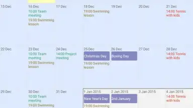 Captura de tela de Touch Calendar Free 12