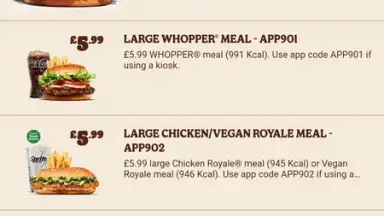 Captura de tela de Burger King App: Food & Drink 13