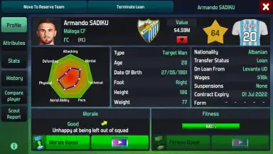 Captura de tela de Soccer Manager 2020 1