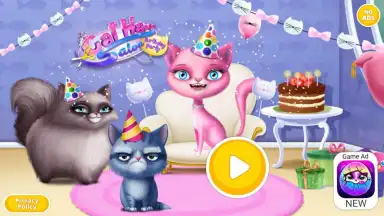 Captura de tela de Cat Hair Salon Birthday Party 8