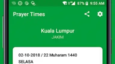 Captura de tela de Addin Prayer Times 1