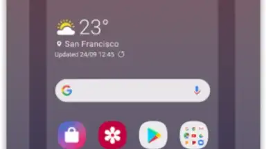Captura de tela de Samsung One UI Home 2