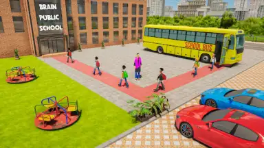 Captura de tela de School Bus Driving Games 3D 9