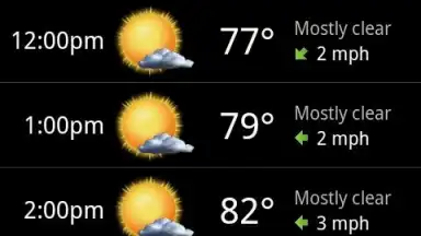 Captura de tela de Palmary Weather 1