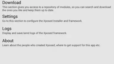 Captura de tela de Xposed Installer 6