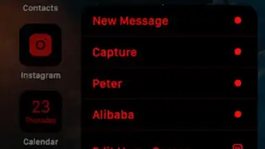 Captura de tela de Wow Red Black Theme, Icon Pack 3