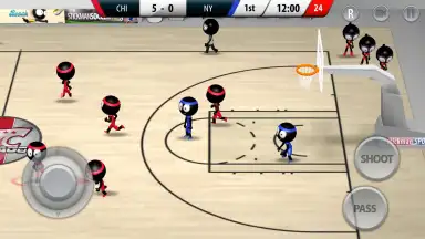 Captura de tela de Stickman Basketball 2017 4
