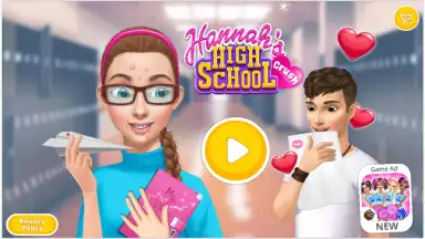 Captura de tela de Hannah's High School Crush 1