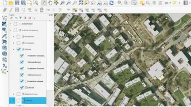 Captura de tela de Qgis 3