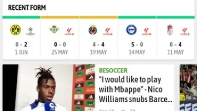 Captura de tela de BeSoccer 10