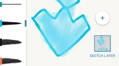 Captura de tela de Adobe Photoshop Sketch 10