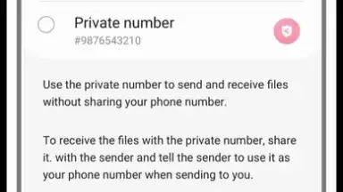 Captura de tela de Samsung Private Share 3