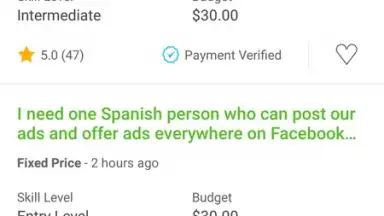Captura de tela de Upwork 2