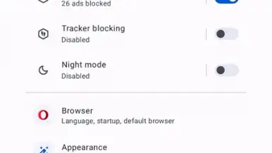 Captura de tela de Opera Browser 4