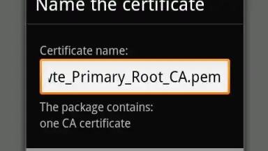 Captura de tela de Android Certificate Installer 1
