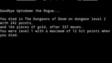 Captura de tela de UnNetHack 1