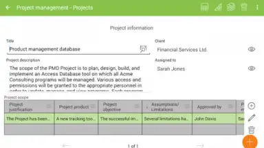 Captura de tela de MobiDB Project Management 4