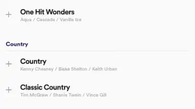 Captura de tela de Spotify Stations 3